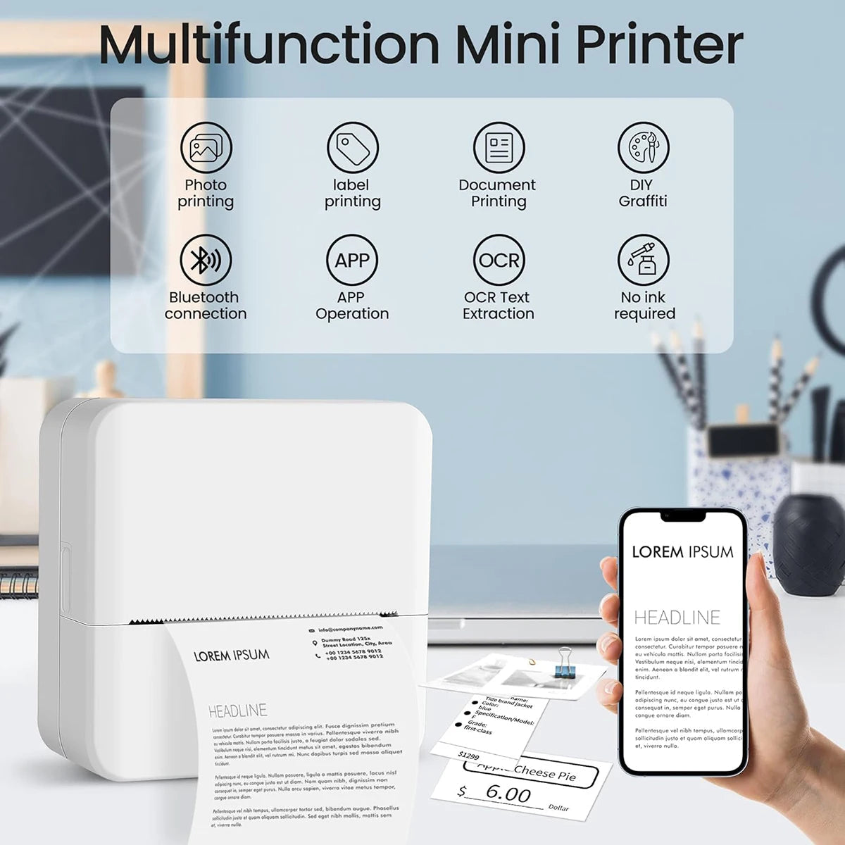 Mini Impresora Portátil Sin Tinta