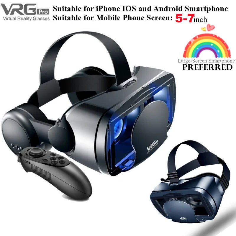 Gafas VR 3D IMAX para Teléfonos de 5-7” con Soporte para Gamepad