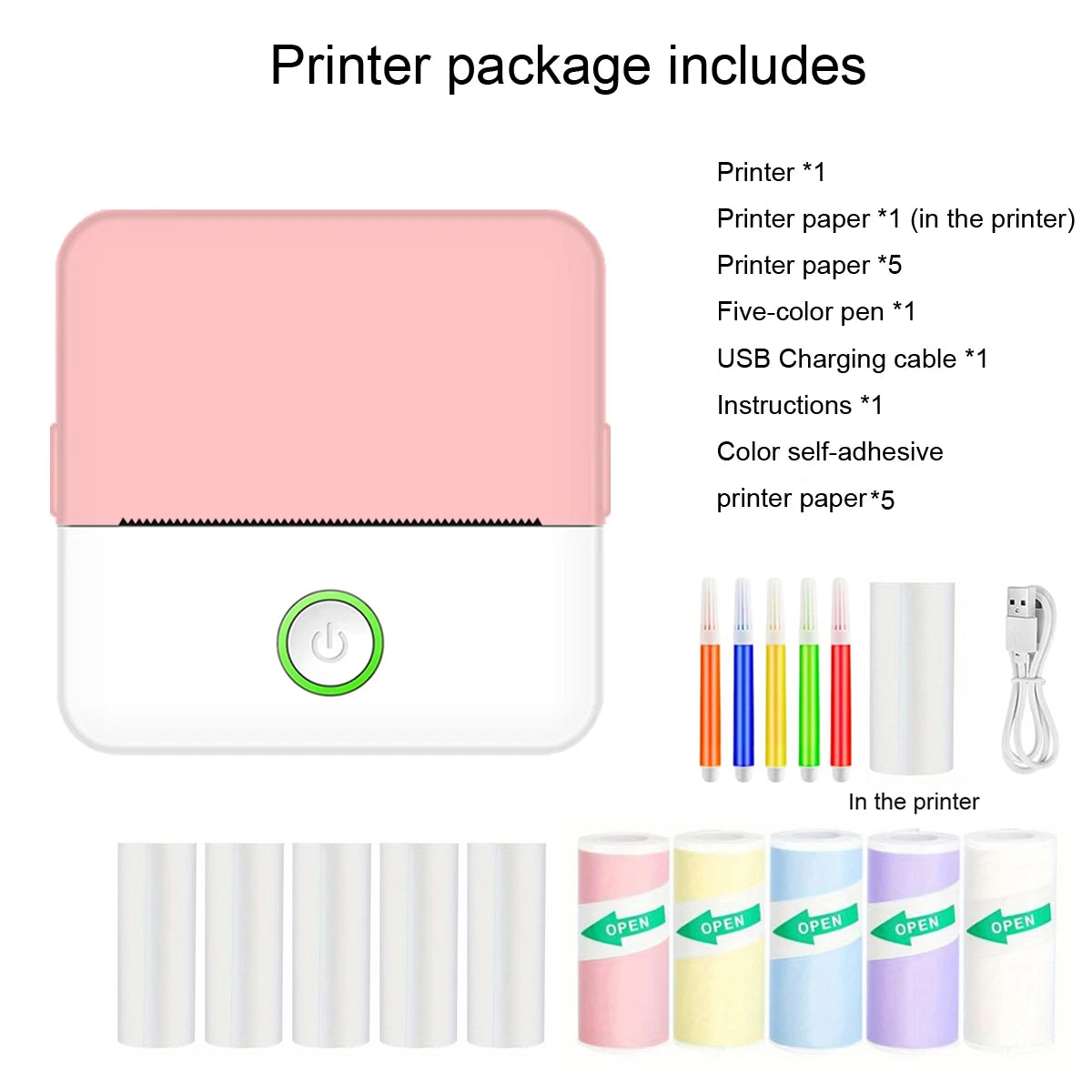 Mini Impresora Portátil Sin Tinta