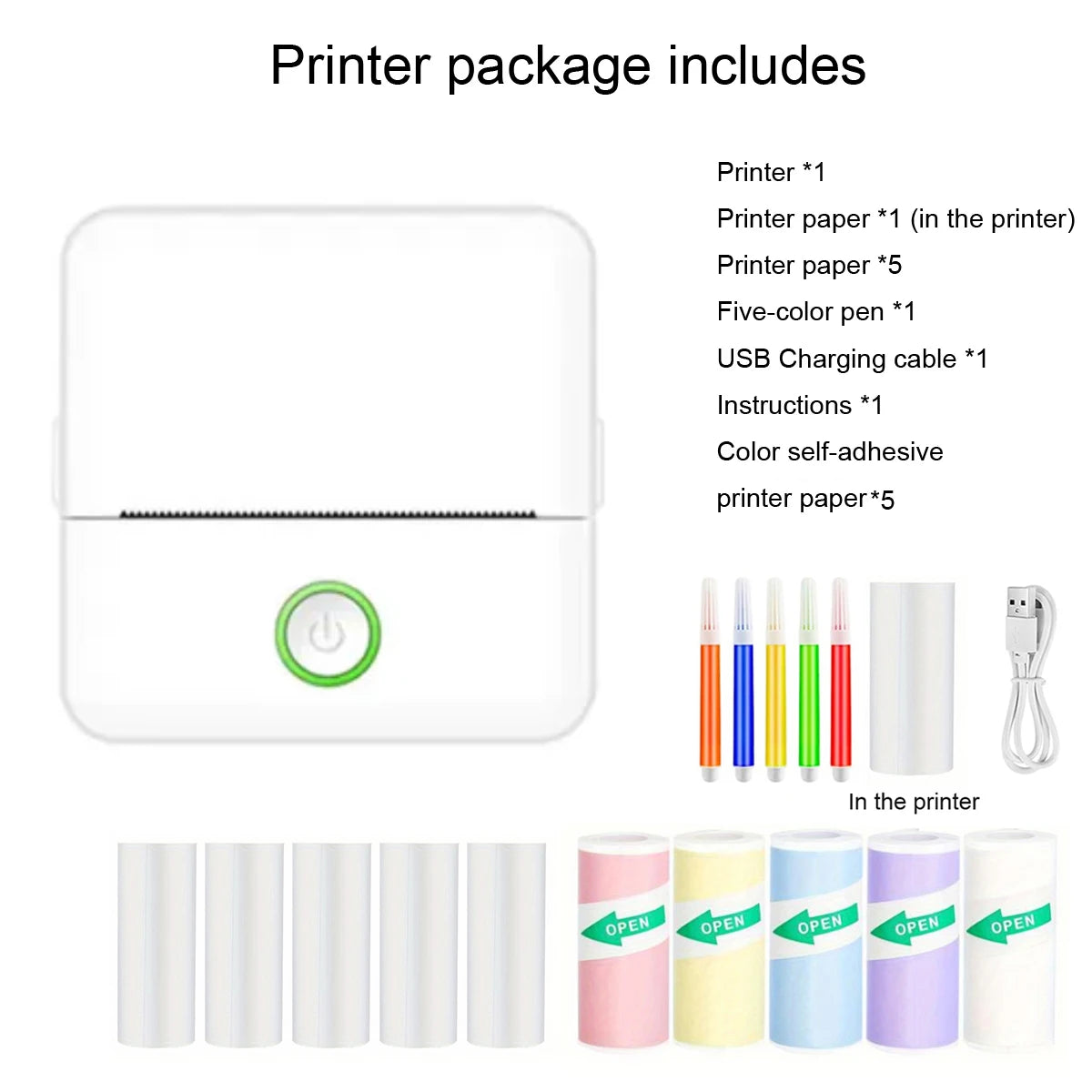 Mini Impresora Portátil Sin Tinta