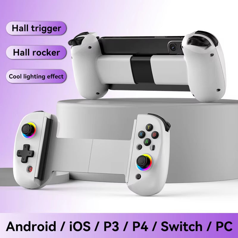 BSP D8 Controlador RGB Inalámbrico para Tablet: Joystick Bluetooth para Switch, P3, P4, Android y iOS